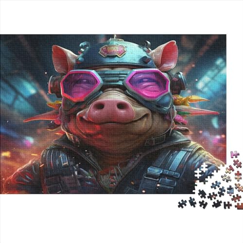 Sunglasses Pig (121) 500 Teile Personalised Photo Für Erwachsene Puzzle Geburtstag Family Challenging Games Lernspiel Wohnkultur Stress Relief Toy 500pcs (52x38cm) von ADOVZ