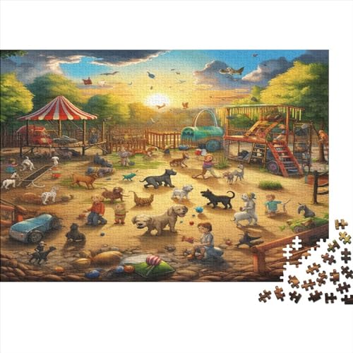 Zoological Park (9) Erwachsene ＆ Kinder 500 Teile Holz Park Puzzles Lernspiel Home Decor Geburtstag Family Challenging Games Stress Relief Toy 500pcs (52x38cm) von ADOVZ