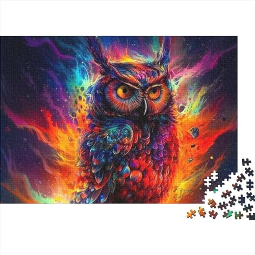 1000-teiliges Puzzle für Erwachsene, Fantasy-Eule-Vogel-Puzzles, schwieriges Puzzle, Lernspiele, Heimdekoration (Größe 75x50cm) von ADRETA
