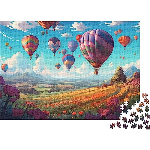 Puzzles,500-teilige Puzzles für Erwachsene und Kinder,Heißluftballon-Puzzles für Holzbrett-Puzzles,tolles Geschenk für Erwachsene,52x38cm von ADRETA