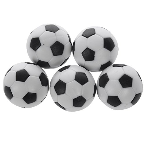ADRIUO 5X Kunststoff 32Mm Fußball Indoor Tischfußball Ball Ersetzen Schwarz Weiß von ADRIUO