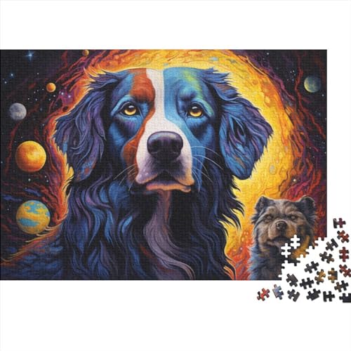 1000 Teile Puzzles Wellen Sonnenuntergang Hunde Kreative Quadratische Puzzles Für Erwachsene Und Kinder Holzpuzzles Herausforderndes Spiel (Größe 75 X 50 cm) von ADTEMP