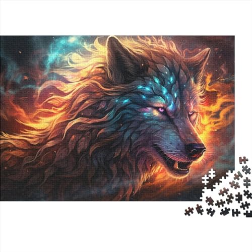 1000 Teile Puzzles Wolf Wave Sunset Kreative Quadratische Puzzles Für Erwachsene Und Kinder Holzpuzzles Spielzeug Intellektuelles Spiel (Größe 75 X 50 cm) von ADTEMP