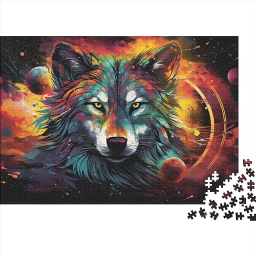 1000 Teile Puzzles Wolf Wave Sunset Puzzles Für Erwachsene Und Kinder Holzpuzzles Lernpuzzle Familienspiel (Größe 75X50CM) von ADTEMP