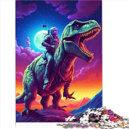 500 Teile Puzzle Erstaunliches Dinosaurier-Puzzle Für Erwachsene Holzpuzzles Lernspiele Heimdekorationspuzzle (Größe 52X38cm) von ADTEMP