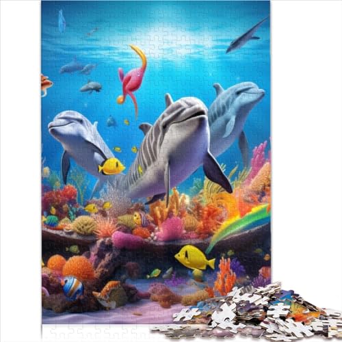 500-Teiliges Puzzle Für Erwachsene, Meereswelt-Puzzles Für Erwachsene, Holzpuzzles Für Familienspaß Und Spieleabende (Größe 52X38cm) von ADTEMP