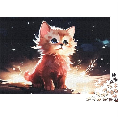 Fantasy Cat 1000 Puzzles für Erwachsene/Erwachsene Kinder Puzzle/Intellektuelles Spiel Puzzle Familienspiele Puzzles (Größe 75x50cm) von ADTEMP
