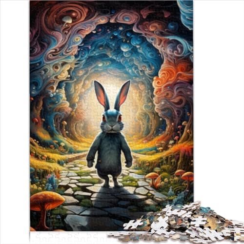 Puzzle 300 Teile Art Rabbits Holzpuzzle Puzzle Aus Holz Kreatives Puzzle Für Teenager Als Geschenke Für Erwachsene (Größe 40X28cm) von ADTEMP