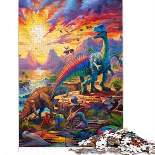 Puzzle Für Erwachsene, 500 Teile, Dinosaurierwelt, Puzzle, Kinderpuzzle, Intellektuelles Lernspiel, DIY-Spielzeug (Größe 52X38cm) von ADTEMP