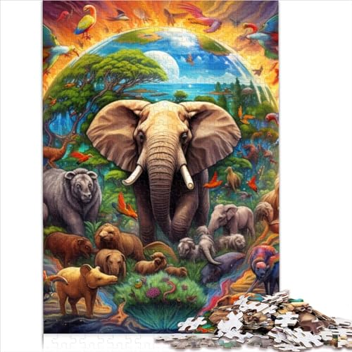 Puzzles Für Erwachsene, 300-Teilige Puzzles Für Erwachsene, Afrikanische Tiere, Puzzles Aus Holz, Kreatives Puzzle, Familie, Freunde, Spiel, Puzzle, Lustiges Spielzeug, Geschenke (Größe 40X28cm) von ADTEMP