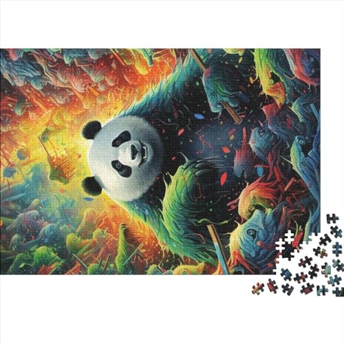 Puzzles für Erwachsene, buntes Tier-Panda-Puzzle für Erwachsene, Kinder, Puzzle-Spielzeug, Familienspiele, Puzzle, dekoratives Zuhause, 40x28cm von ADTEMP