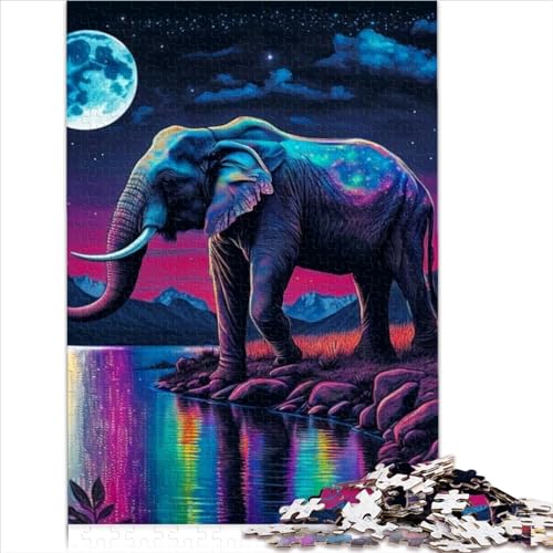 Sternenhimmel-Elefant-Puzzle Für Erwachsene, 1000-Teiliges Puzzle, 1000-Teiliges Puzzle Für Erwachsene, Kinder, Puzzlespiele, Spielzeug, Geschenk (Größe 75X50cm) von ADTEMP