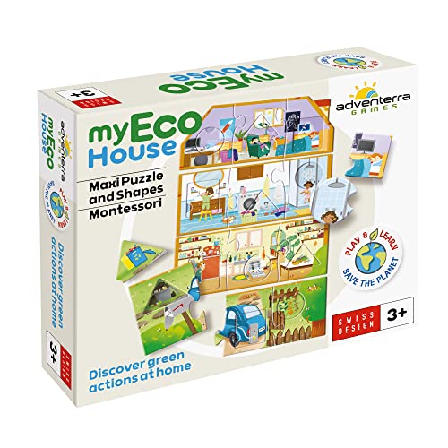 Adventerra Games, Myeco House, Puzzle ab 3 Jahren, XXL Format, Montessori-Lernspiele, Ökologische Kinderspiele von ADVENTERRA
