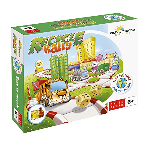 Recycle Rally: EIN interaktives Brettspiel für umweltbewusste Kinder ab 6 Jahren - Spielerisches Lernen über Recycling - Adventerra Games, Ökologischen Lernspielen von ADVENTERRA