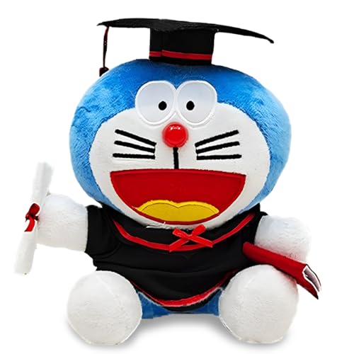 ADYEKSD Abschluss 2025 Kuscheltier 25 cm Bachelor Geschenk, Plüschtier mit Doktorhut Diplom und Abschluss, für Mädchen Jungen Abschluss Gratulation Schule Geschenk von ADYEKSD
