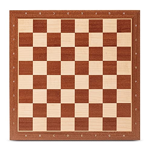 Schachbrett aus Holz mit rutschfestem Design, eingelegtem Mahagoniholz ​​und Ahornholz, professionelles Schachbrett 18,9 Zoll, Schachgeschenke von ADovz