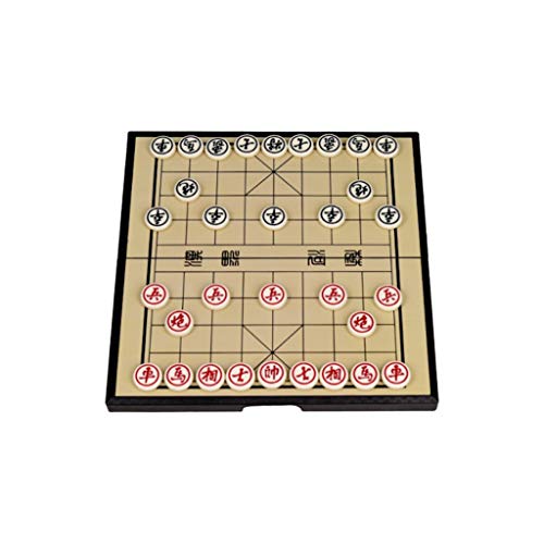 Schachspiel, traditionelles Schach, chinesisches Schachspiel aus Holz, zusammenklappbares Schachbrett, Magnettafel, Senden der besten Geschenke for ältere Kinder, Schachspielbrett-Set von ADovz