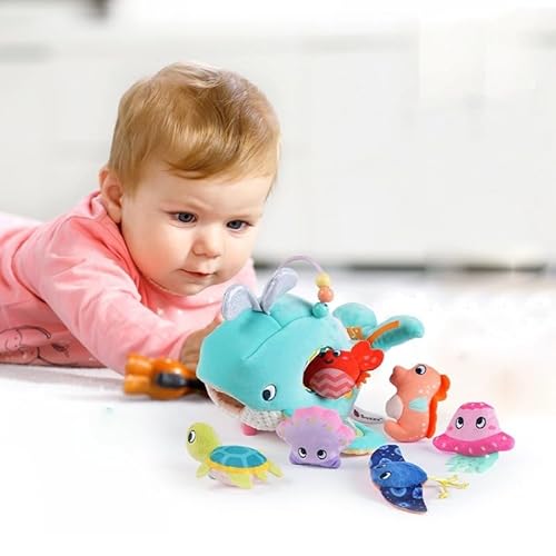 AECHO Baby Spielzeug 6 Monate, Meerestiere Montessori Sensorisches Spielzeug Motorikspielzeug mit Spiegel, Rassel, Knisterpapier, Geschenk Geburtstage für Baby Kleinkind 3 6 9 12 Monate 1 2 3Jahre AECHO Baby Spielzeug 6 Monate, Meerestiere Montessori Sensorisches Spielzeug Motorikspielzeug mit Spiegel, Rassel, Knisterpapier, Geschenk Geburtstage für Baby Kleinkind 3 6 9 12 Monate 1 2 3Jahre von AECHO