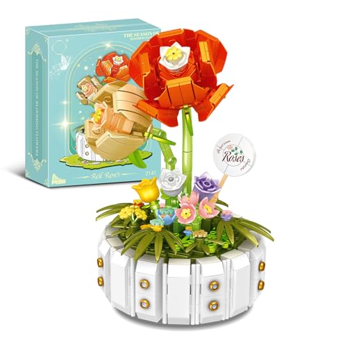 AECHO Botanicals Rosen, Künstliche Pflanzen Set 536pcs, Klemmbausteine Blumen Rosen Mini Bonsai für Büro Home Dekor, Blumendeko Botanical Collection Geschenk, Geschenke für Frauen AECHO Botanicals Rosen, Künstliche Pflanzen Set 536pcs, Klemmbausteine Blumen Rosen Mini Bonsai für Büro Home Dekor, Blumendeko Botanical Collection Geschenk, Geschenke für Frauen von AECHO