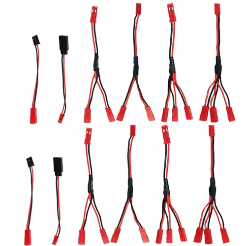 AEDIKO 12pcs JST Plug Splitter JST Male Female Y Cable JST Y Parallel Adapter Harness JST to JR Adapter for RC Car Crawler ESC Battery Motor Cooling Fan AEDIKO 12pcs JST Plug Splitter JST Male Female Y Cable JST Y Parallel Adapter Harness JST to JR Adapter for RC Car Crawler ESC Battery Motor Cooling Fan von AEDIKO