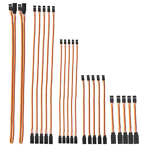 AEDIKO 22pcs 3Pin Servo Extension Cable Cord Male to Female Wire Connectors 5 Types for Servo Extension Connection Control Board Remote Control Parts AEDIKO 22pcs 3Pin Servo Extension Cable Cord Male to Female Wire Connectors 5 Types for Servo Extension Connection Control Board Remote Control Parts von AEDIKO