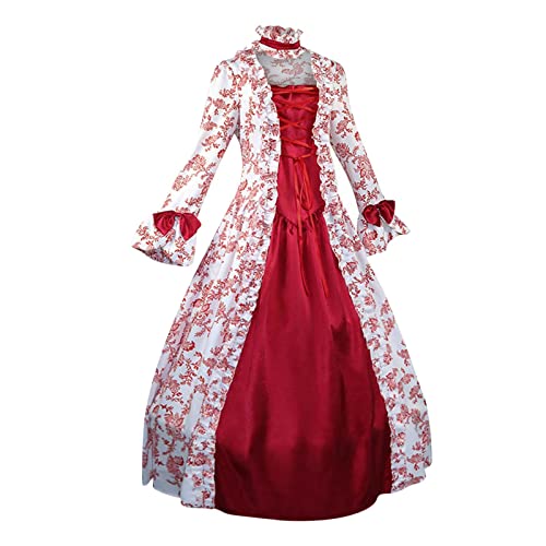AEGJEGVD Mittelalter Kostüm Abendkleider Mittelalterliche Halloween-Kleider Renaissance Prinzessin Barock Rokoko Kleidung Faschingskostüm Abendkleider Cocktailkleid Viktorianisches Königin Kleider AEGJEGVD Mittelalter Kostüm Abendkleider Mittelalterliche Halloween-Kleider Renaissance Prinzessin Barock Rokoko Kleidung Faschingskostüm Abendkleider Cocktailkleid Viktorianisches Königin Kleider von AEGJEGVD