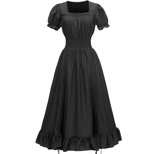 AEGJEGVD Renaissance-Kostüm Für Damen Mittelalterliches Kleid Chemise-Kleid Viktorianischeskleid Ren-Festival-Kostüm Gesmokte Taille Mittelalter Chemisekleid Bauer Irischeskleid Retro Kleids Cosplay AEGJEGVD Renaissance-Kostüm Für Damen Mittelalterliches Kleid Chemise-Kleid Viktorianischeskleid Ren-Festival-Kostüm Gesmokte Taille Mittelalter Chemisekleid Bauer Irischeskleid Retro Kleids Cosplay von AEGJEGVD
