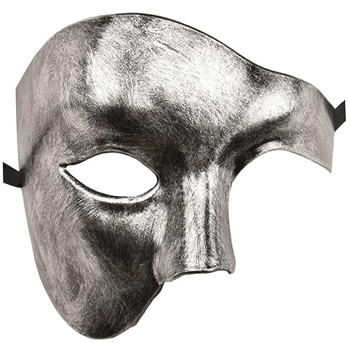 AEIOFU Herrenmaske Maskerade -Maske Phantom der Oper halbe Gesichtsmaske All Saints Day Dekor von AEIOFU