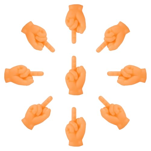 AEIOPRS 10 Stück Fingerpuppen Lustiges Set Spiel Streich Spielzeug für Haustiere Spiele Party Mittelfinger von AEIOPRS
