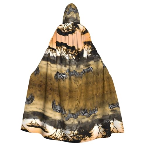 AEKGOHP Afrika Grassland Zebra gedruckt Halloween Erwachsene Kapuzenumhang Herren- und Damenbekleidung Mantel, Rollenspiel AEKGOHP Afrika Grassland Zebra gedruckt Halloween Erwachsene Kapuzenumhang Herren- und Damenbekleidung Mantel, Rollenspiel von AEKGOHP