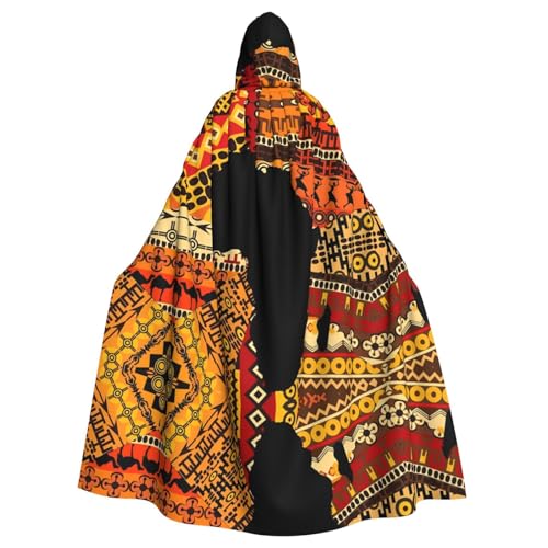 AEKGOHP Afrikanische Karte, ethnisches Muster, bedruckt, Halloween, Erwachsene, Kapuzenumhang, Herren- und Damenbekleidung, Mantel, Rollenspiel AEKGOHP Afrikanische Karte, ethnisches Muster, bedruckt, Halloween, Erwachsene, Kapuzenumhang, Herren- und Damenbekleidung, Mantel, Rollenspiel von AEKGOHP