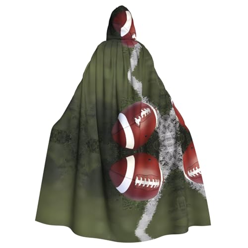 AEKGOHP American Football bedruckter Halloween-Umhang mit Kapuze, für Erwachsene und Herren AEKGOHP American Football bedruckter Halloween-Umhang mit Kapuze, für Erwachsene und Herren von AEKGOHP