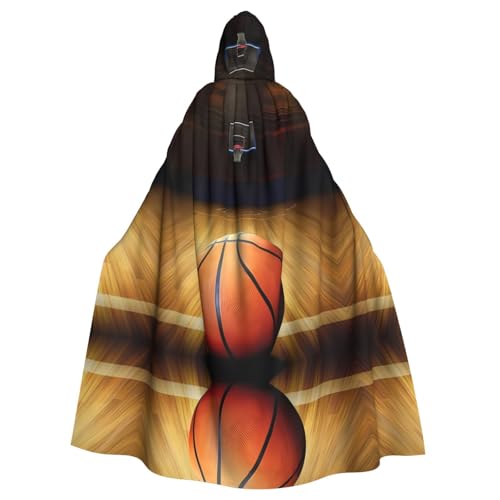AEKGOHP Basketball-Arena, bedruckter Halloween-Umhang mit Kapuze, für Erwachsene und Herren AEKGOHP Basketball-Arena, bedruckter Halloween-Umhang mit Kapuze, für Erwachsene und Herren von AEKGOHP
