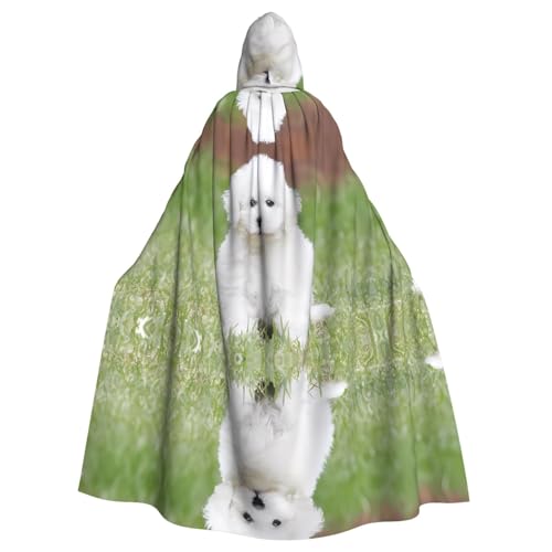 AEKGOHP Bichon Frisé-Hunde-Aufdruck, Halloween, Erwachsenen-Kapuzenumhang, Herren- und Damenbekleidung, Mantel, Rollenspiel AEKGOHP Bichon Frisé-Hunde-Aufdruck, Halloween, Erwachsenen-Kapuzenumhang, Herren- und Damenbekleidung, Mantel, Rollenspiel von AEKGOHP