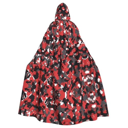 AEKGOHP Camouflage-Muster, bedruckt, Halloween, Erwachsene, Kapuzenumhang, Herren- und Damenbekleidung, Mantel, Rollenspiel von AEKGOHP