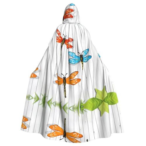 AEKGOHP Dragonfly Fence Printed Halloween Adult Hooded Cape Men And Women'S Clothing Mantle Role-Playing AEKGOHP Dragonfly Fence Printed Halloween Adult Hooded Cape Men And Women'S Clothing Mantle Role-Playing von AEKGOHP