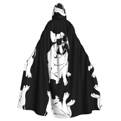 AEKGOHP Französische Bulldogge, bedruckt, Halloween, Erwachsene, Kapuzenumhang, Herren- und Damenbekleidung, Mantel, Rollenspiel AEKGOHP Französische Bulldogge, bedruckt, Halloween, Erwachsene, Kapuzenumhang, Herren- und Damenbekleidung, Mantel, Rollenspiel von AEKGOHP