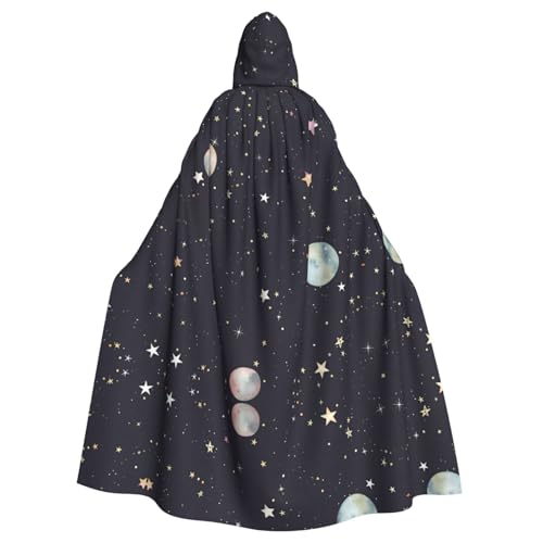 AEKGOHP Galaxie-bedruckter Halloween-Erwachsenen-Umhang mit Kapuze, für Herren und Damen, Mantel, Rollenspiel AEKGOHP Galaxie-bedruckter Halloween-Erwachsenen-Umhang mit Kapuze, für Herren und Damen, Mantel, Rollenspiel von AEKGOHP