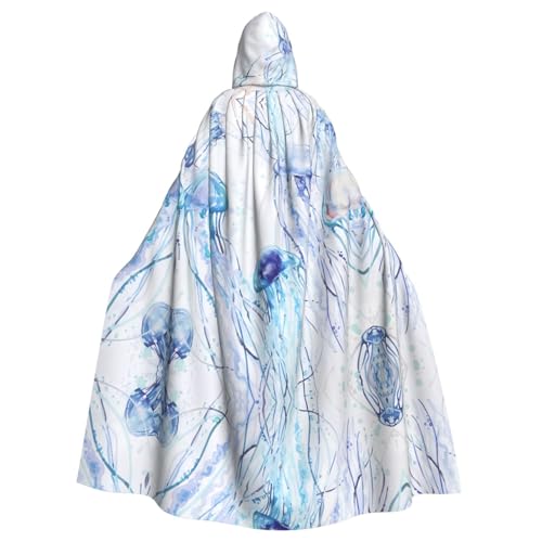 AEKGOHP Jellyfish Printed Halloween Adult Hooded Cape Men And Women'S Clothing Mantle Role-Playing AEKGOHP Jellyfish Printed Halloween Adult Hooded Cape Men And Women'S Clothing Mantle Role-Playing von AEKGOHP