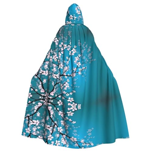 AEKGOHP Kapuzenumhang mit Kirschblüten-Motiv, bedruckt, Halloween, Erwachsene, für Herren und Damen, Rollenspiel AEKGOHP Kapuzenumhang mit Kirschblüten-Motiv, bedruckt, Halloween, Erwachsene, für Herren und Damen, Rollenspiel von AEKGOHP