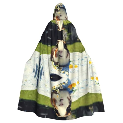 AEKGOHP Kapuzenumhang mit Meerschweinchen, lustig, bedruckt, Halloween, Erwachsene, für Herren und Damen, Mantel, Rollenspiel AEKGOHP Kapuzenumhang mit Meerschweinchen, lustig, bedruckt, Halloween, Erwachsene, für Herren und Damen, Mantel, Rollenspiel von AEKGOHP