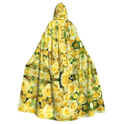 AEKGOHP Kapuzenumhang mit gelber Rose, bedruckt, Halloween, Erwachsene, für Herren und Damen, Mantel, Rollenspiel AEKGOHP Kapuzenumhang mit gelber Rose, bedruckt, Halloween, Erwachsene, für Herren und Damen, Mantel, Rollenspiel von AEKGOHP