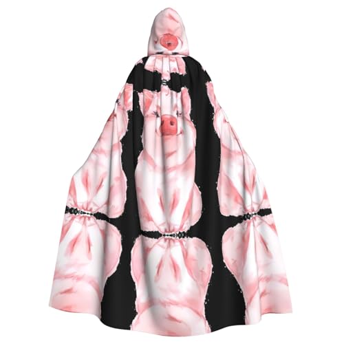 AEKGOHP Lovely Pink Pig Printed Halloween Adult Hooded Cape Men And Women'S Clothing Mantle Role-Playing AEKGOHP Lovely Pink Pig Printed Halloween Adult Hooded Cape Men And Women'S Clothing Mantle Role-Playing von AEKGOHP