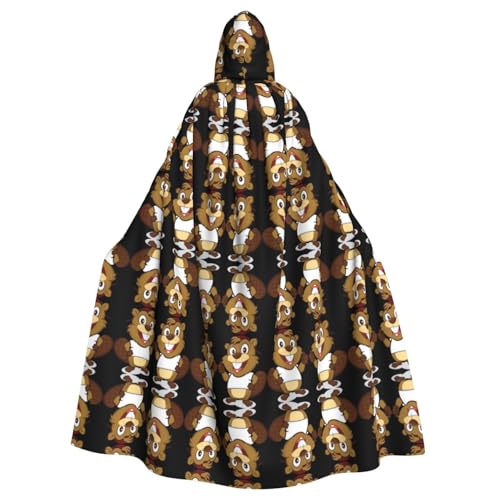 AEKGOHP Naughty Beaver Printed Halloween Adult Hooded Cape Men And Women'S Clothing Mantle Role-Playing AEKGOHP Naughty Beaver Printed Halloween Adult Hooded Cape Men And Women'S Clothing Mantle Role-Playing von AEKGOHP