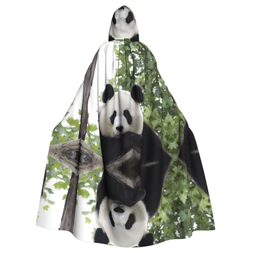 AEKGOHP Schöner Panda-bedruckter Halloween-Umhang mit Kapuze, für Erwachsene und Herren AEKGOHP Schöner Panda-bedruckter Halloween-Umhang mit Kapuze, für Erwachsene und Herren von AEKGOHP