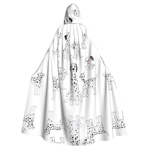 AEKGOHP Süßer Dalmatiner bedruckter Halloween-Erwachsenen-Kapuzenumhang für Herren und Damen, Mantel, Rollenspiel AEKGOHP Süßer Dalmatiner bedruckter Halloween-Erwachsenen-Kapuzenumhang für Herren und Damen, Mantel, Rollenspiel von AEKGOHP