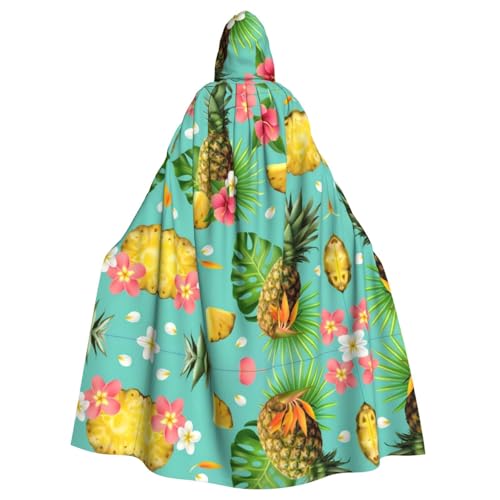 AEKGOHP Tropische Ananas-bedruckte Halloween-Erwachsenen-Kapuzenumhang für Herren und Damen, Mantel, Rollenspiel AEKGOHP Tropische Ananas-bedruckte Halloween-Erwachsenen-Kapuzenumhang für Herren und Damen, Mantel, Rollenspiel von AEKGOHP