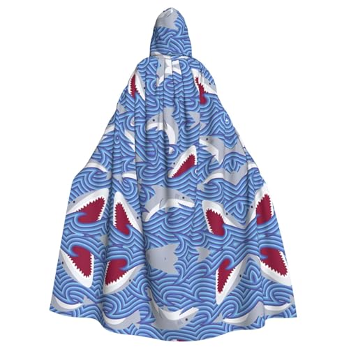 AEKGOHP Umhang mit Kapuze für Erwachsene mit Fischsuche, bedruckt, für Herren und Damen, Mantel, Rollenspiel AEKGOHP Umhang mit Kapuze für Erwachsene mit Fischsuche, bedruckt, für Herren und Damen, Mantel, Rollenspiel von AEKGOHP