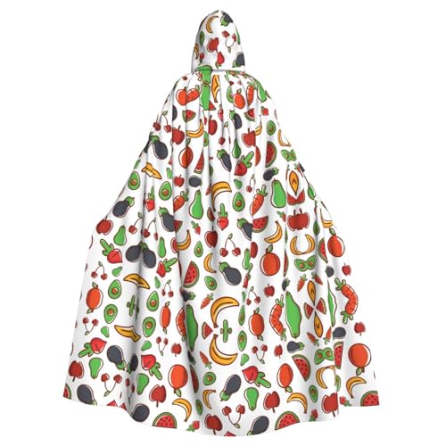 AEKGOHP Umhang mit Kapuze für Erwachsene mit Gemüse, Obst, bedruckt, für Herren und Damen, Mantel, Rollenspiel AEKGOHP Umhang mit Kapuze für Erwachsene mit Gemüse, Obst, bedruckt, für Herren und Damen, Mantel, Rollenspiel von AEKGOHP