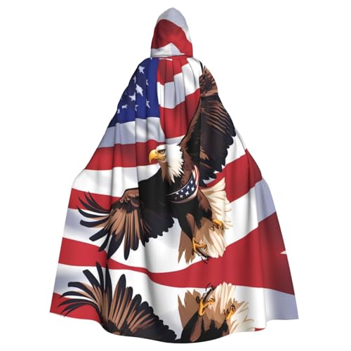 AEKGOHP Usa Patriotischer Adler mit amerikanischer Flagge, bedruckt, Halloween, Erwachsenen-Kapuzenumhang, Herren- und Damenbekleidung, Mantel, Rollenspiel AEKGOHP Usa Patriotischer Adler mit amerikanischer Flagge, bedruckt, Halloween, Erwachsenen-Kapuzenumhang, Herren- und Damenbekleidung, Mantel, Rollenspiel von AEKGOHP